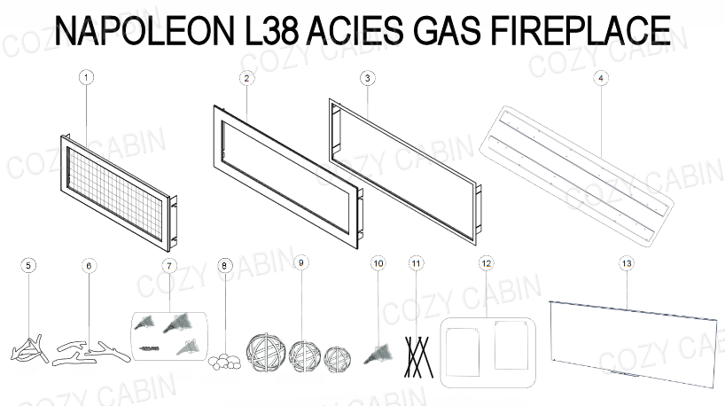 ACIES GAS FIREPLACE (L38)  #L38